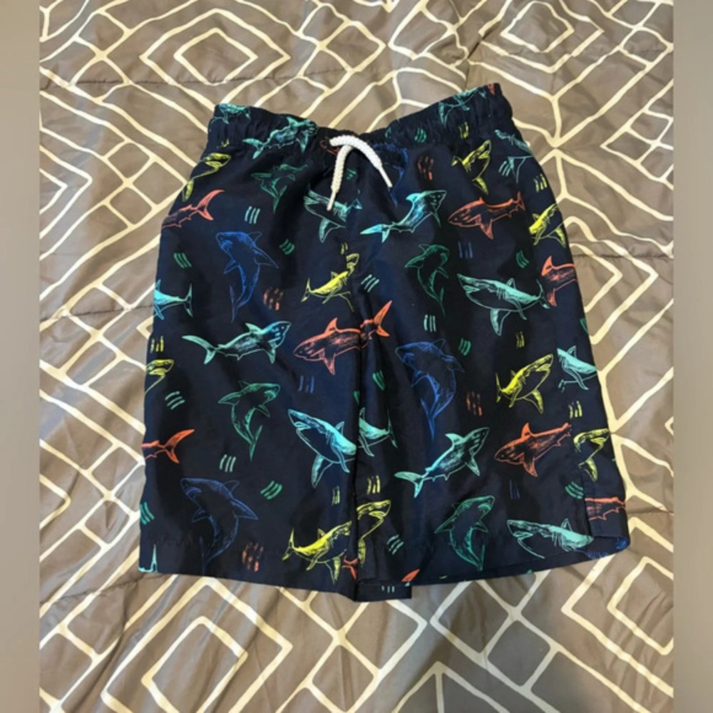 Sport boys swim trunk with sharks medium (7/8)